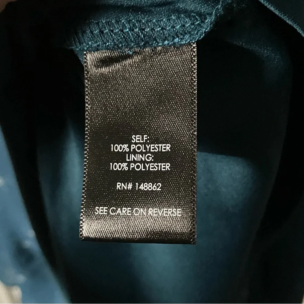 Torrid Midi Chiffon Pleated Dress Pockets Teal Starburst Flowy Elegant 4 4X 26 - Picture 16 of 16